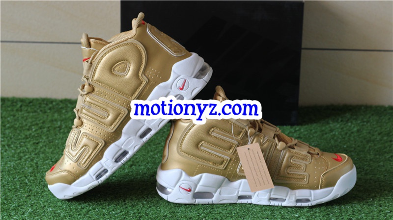 Supreme x Nike Air More Uptempo Gold